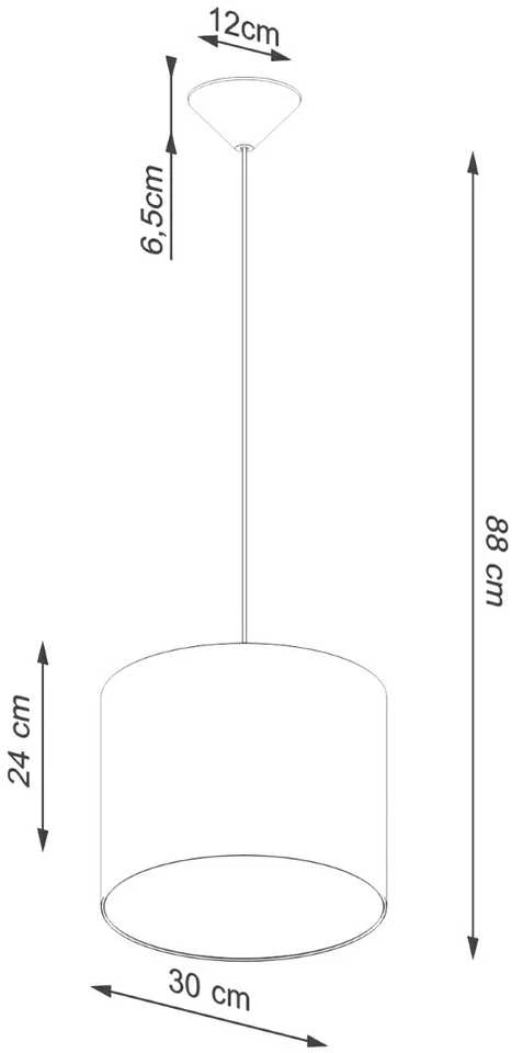 Pakabinamas šviestuvas Sollux Lighting Pakabos lempa NOVA 30 noir