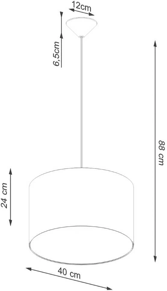 Pakabinamas šviestuvas Sollux Lighting Pakabos lempa NOVA 40 blanc