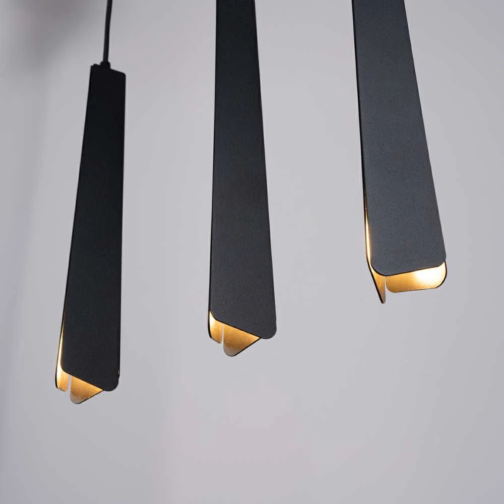 Pakabinamas šviestuvas Sollux Lighting Pakabos lempa PRYSM 3L noir