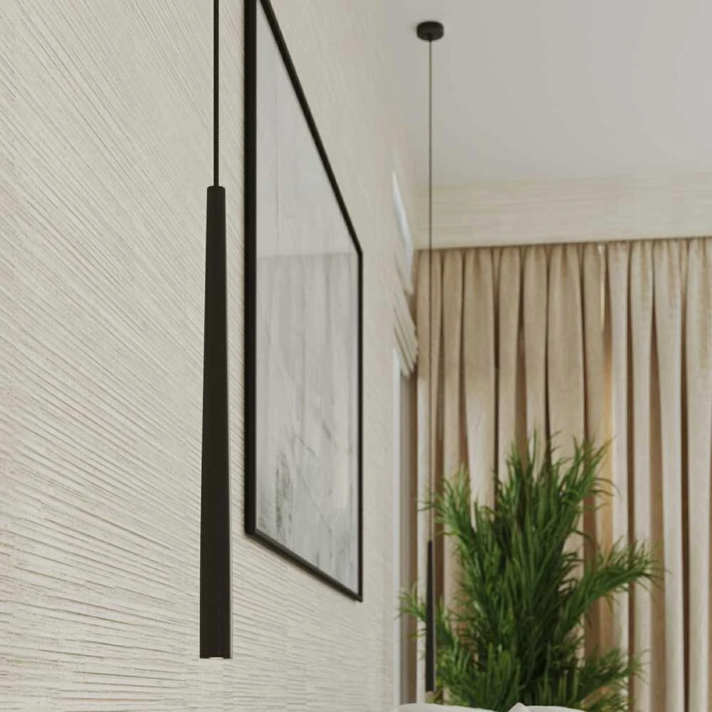 Pakabinamas šviestuvas Sollux Lighting Pedantinė lempa BLISS 3P juoda