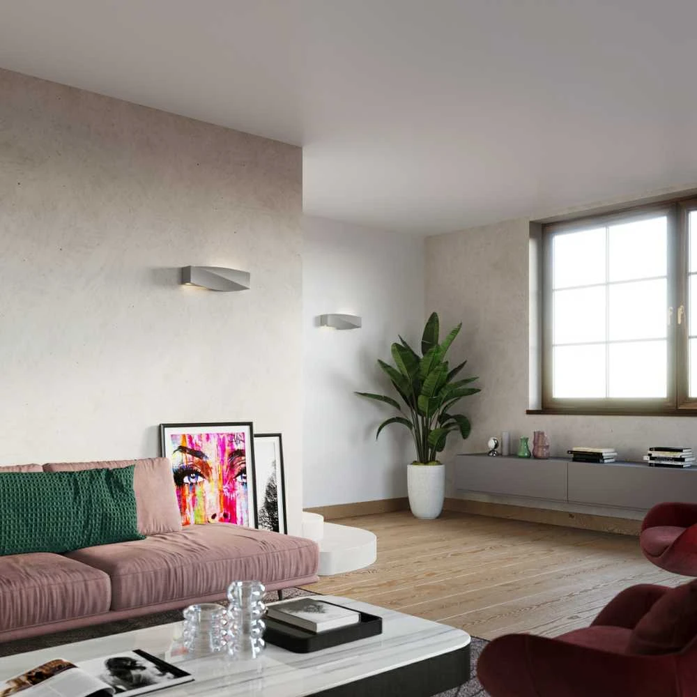 Sieninis šviestuvas Sollux Lighting Sieninis keraminis šviestuvas SIGMA pilkas