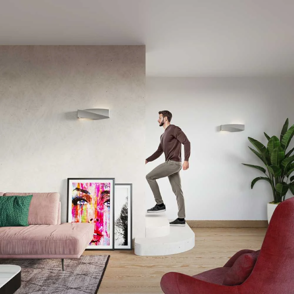 Sieninis šviestuvas Sollux Lighting Sieninis keraminis šviestuvas SIGMA pilkas