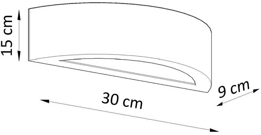 Sieninis šviestuvas Sollux Lighting Sieninis keraminis šviestuvas ATENA 30