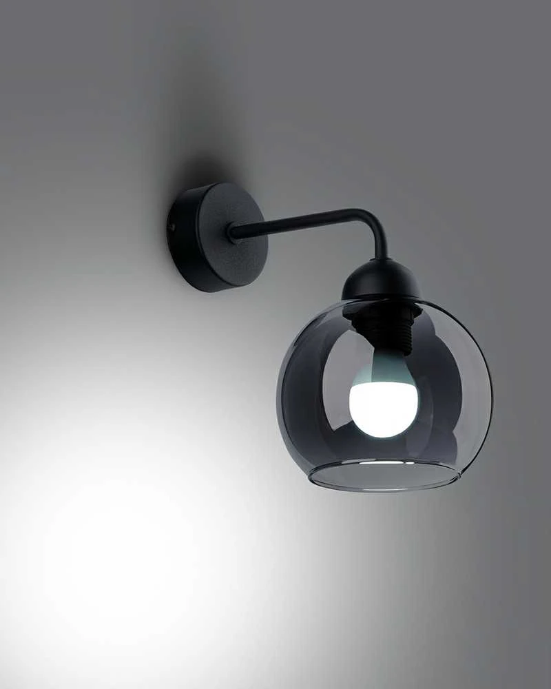 Sollux Lighting Sieninis šviestuvas ALINO 1 juodas