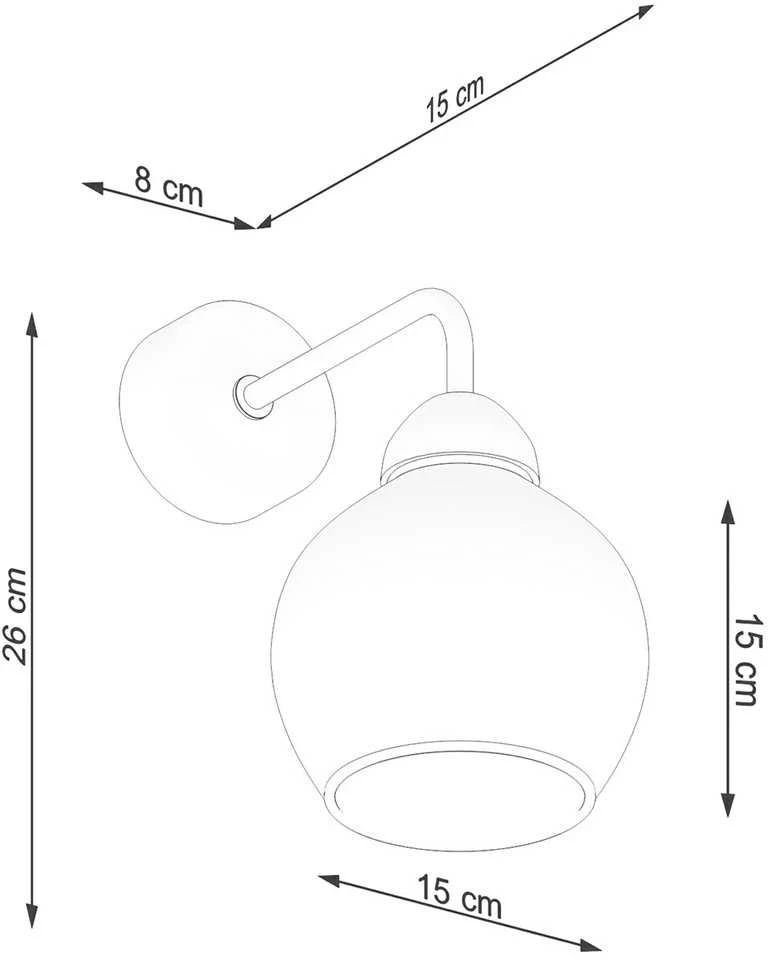 Sollux Lighting Sieninis šviestuvas ALINO 1 juodas