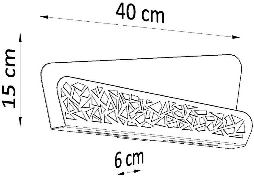 Sollux Lighting Sieninis šviestuvas ALIZA baltas