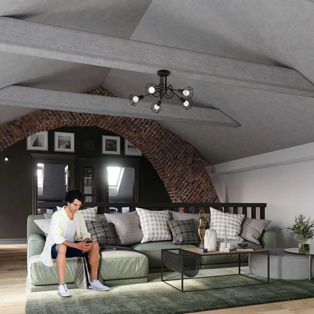 Sollux Lighting Sieninis šviestuvas ARTEMIS 1S juodas