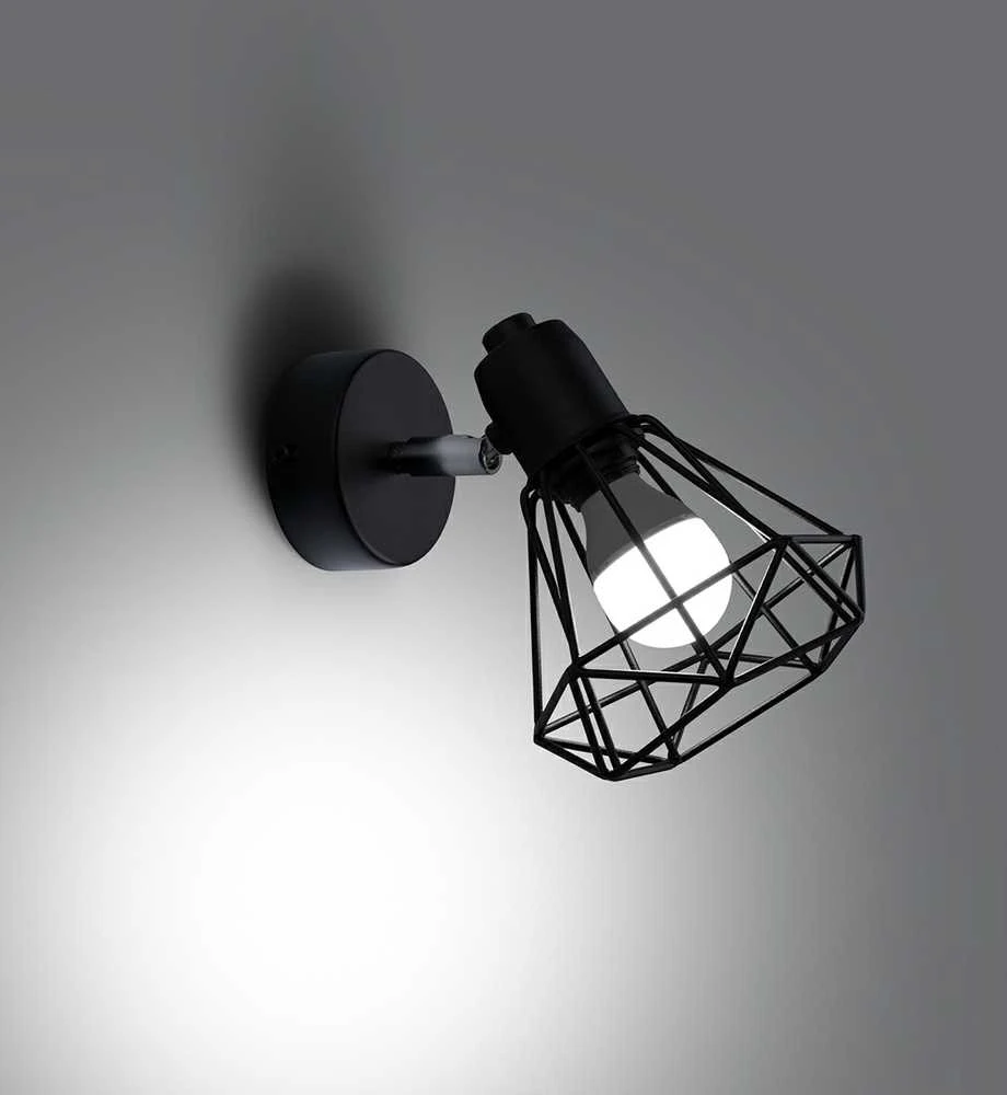 Sollux Lighting Sieninis šviestuvas ARTEMIS 1 juodas