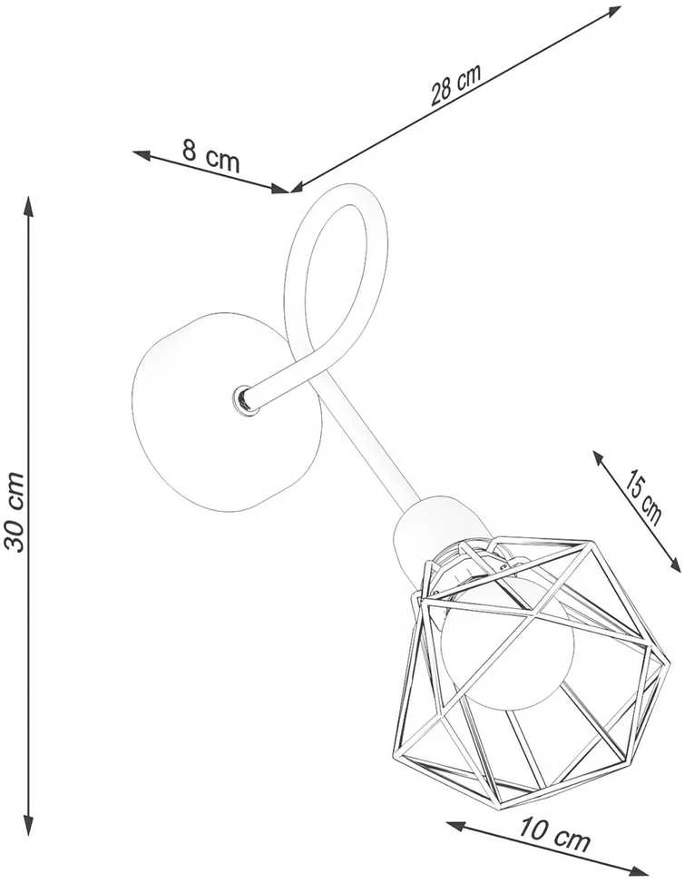 Sollux Lighting Sieninis šviestuvas ARTEMIS 1S juodas
