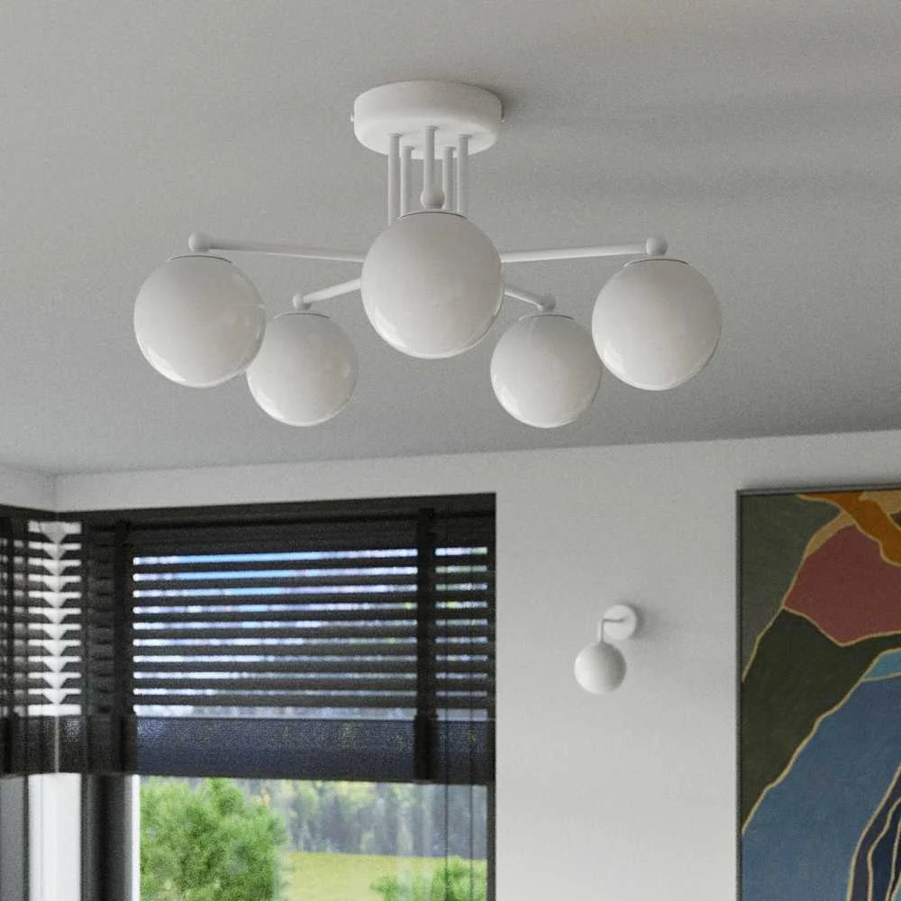 Sollux Lighting Sieninis šviestuvas ASTRAL 1 baltas