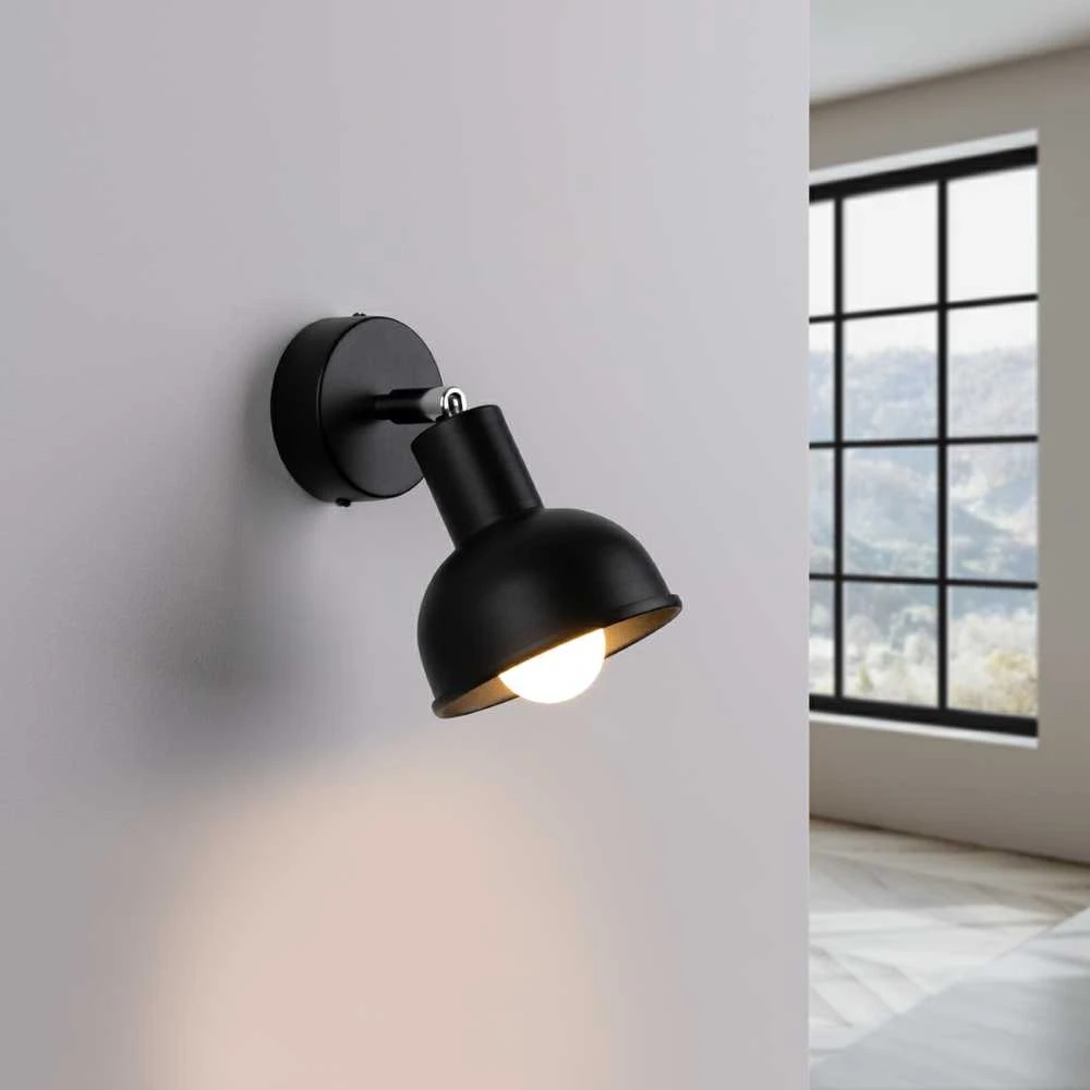 Sollux Lighting Sieninis šviestuvas ELBA juodas