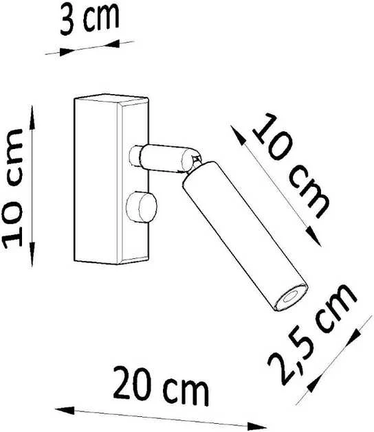 Sollux Lighting Sieninis šviestuvas EYETECH 1 juodas