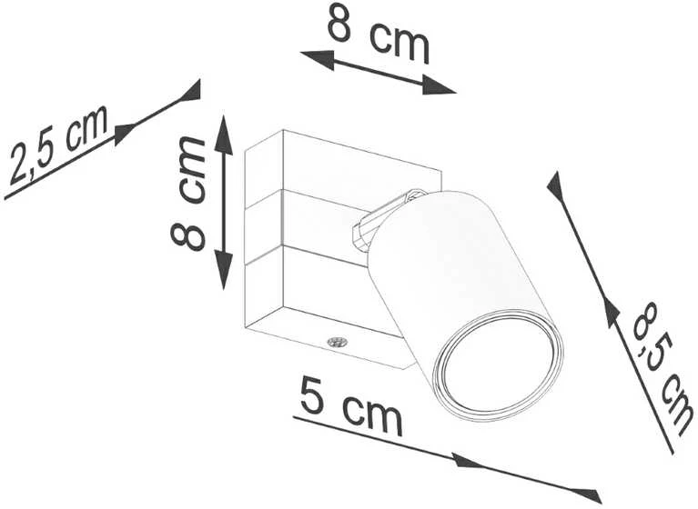 Sollux Lighting Sieninis šviestuvas FAGER 1 juodas