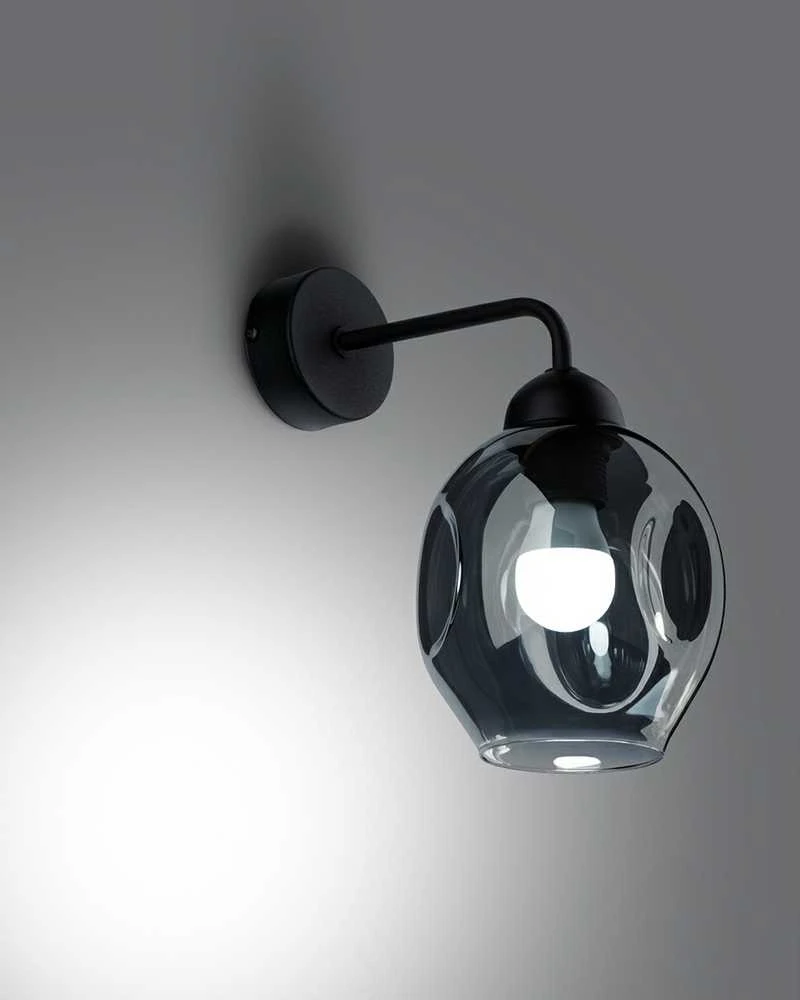 Sollux Lighting Sieninis šviestuvas FILLAN 1 juodas