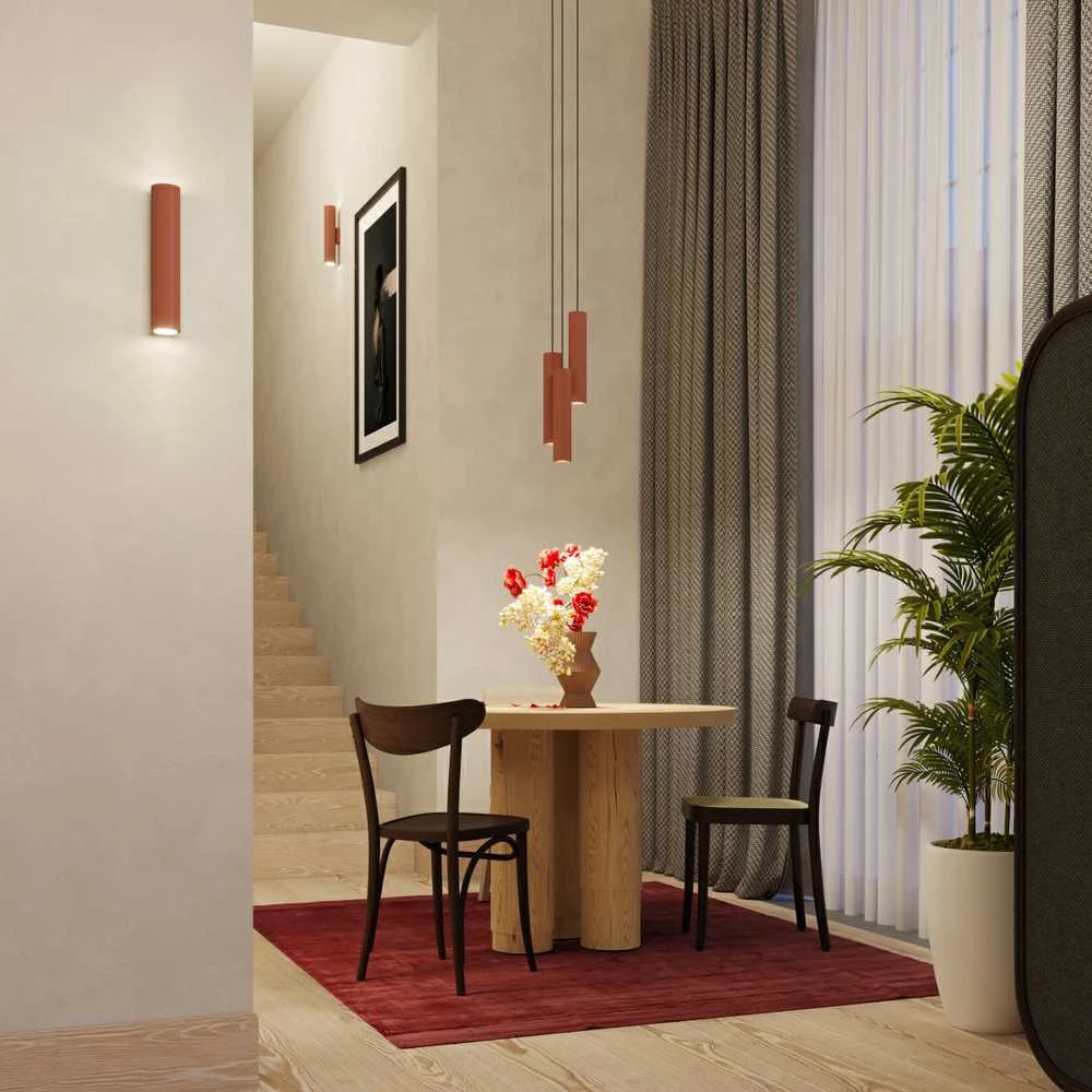 Sollux Lighting Sieninis šviestuvas LAGOS 2 raudona ochra