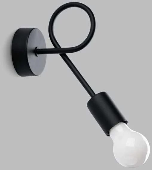 Sollux Lighting Sieninis šviestuvas LEVAR juodas