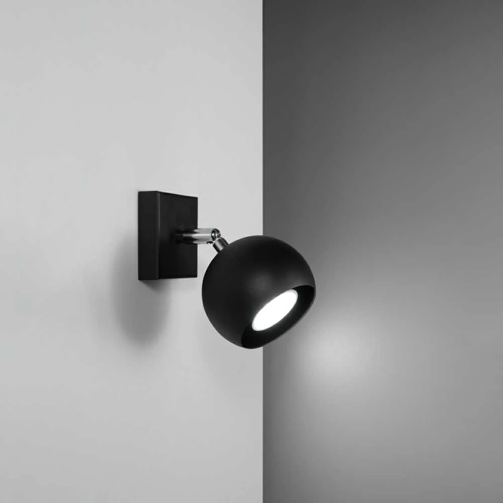 Sollux Lighting Sieninis šviestuvas OCULARE juodas