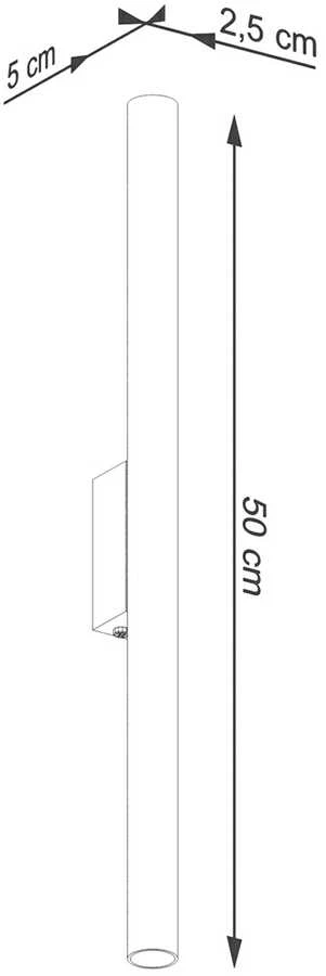 Sollux Lighting Sieninis šviestuvas PASTELO 2 baltas