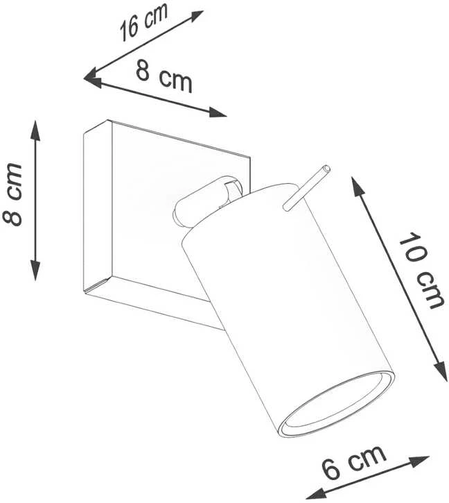 Sollux Lighting Sieninis šviestuvas RING alyvuogių žalia