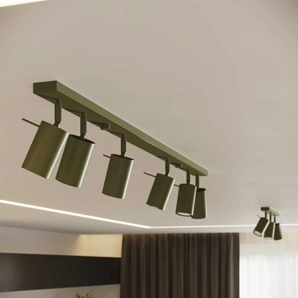 Sollux Lighting Sieninis šviestuvas RING alyvuogių žalia