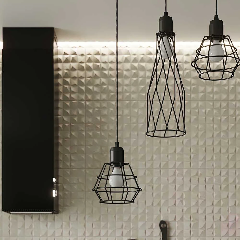 Sollux Lighting Sieninis šviestuvas SUBA juodas