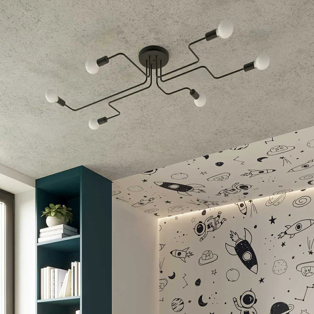 Sollux Lighting Sieninis šviestuvas VECTOR juodas