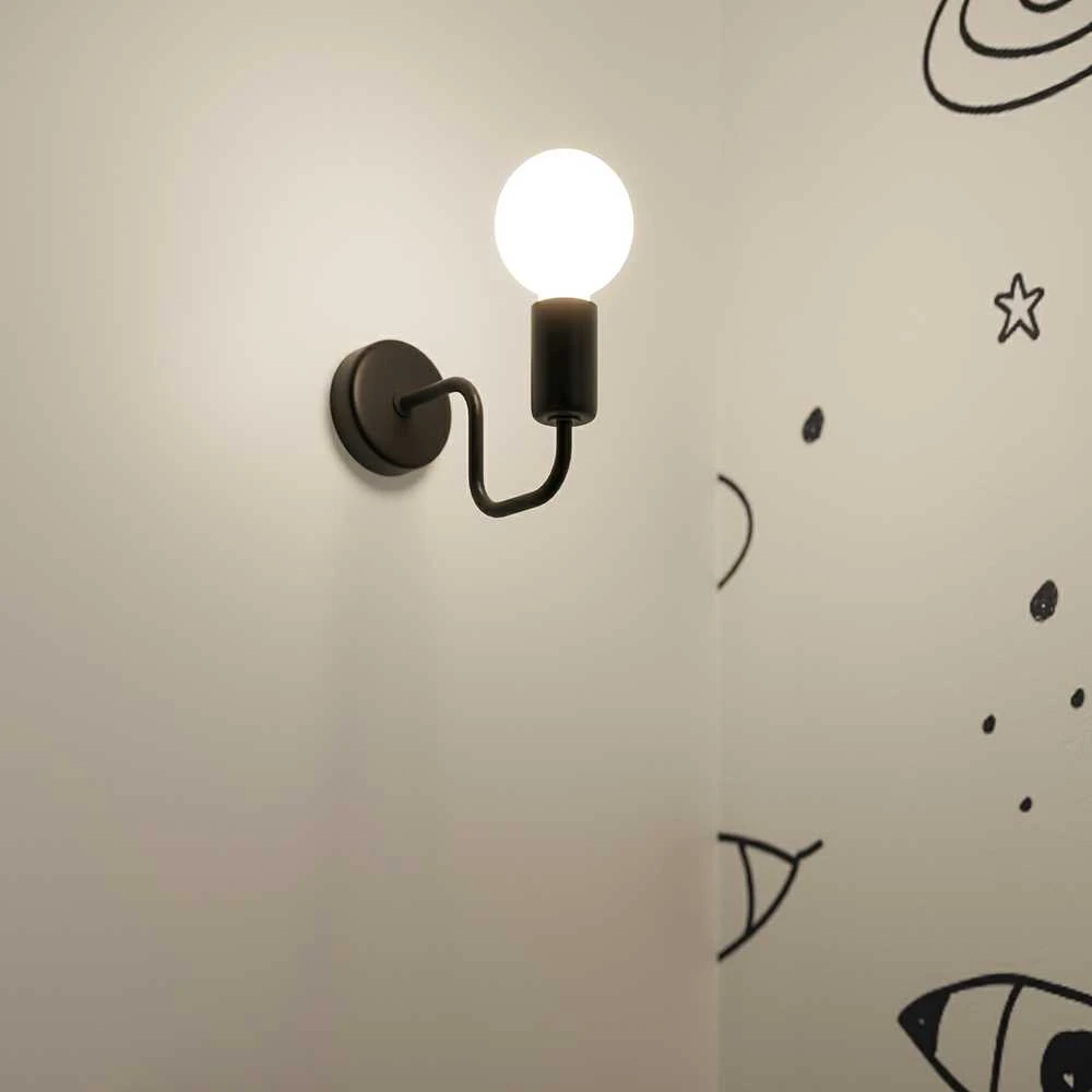 Sollux Lighting Sieninis šviestuvas VECTOR juodas