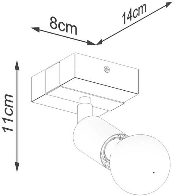Sollux Lighting Sieninis šviestuvas ZUCA juodas