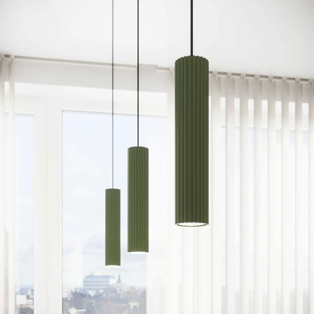 Sollux Lighting Stalinė lempa KARBON alyvuogių žalia