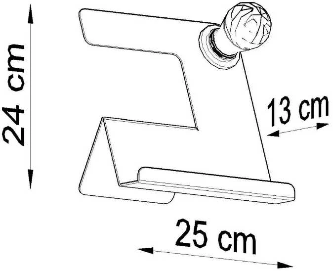 Sollux Lighting Stalinis šviestuvas INCLINE juodas