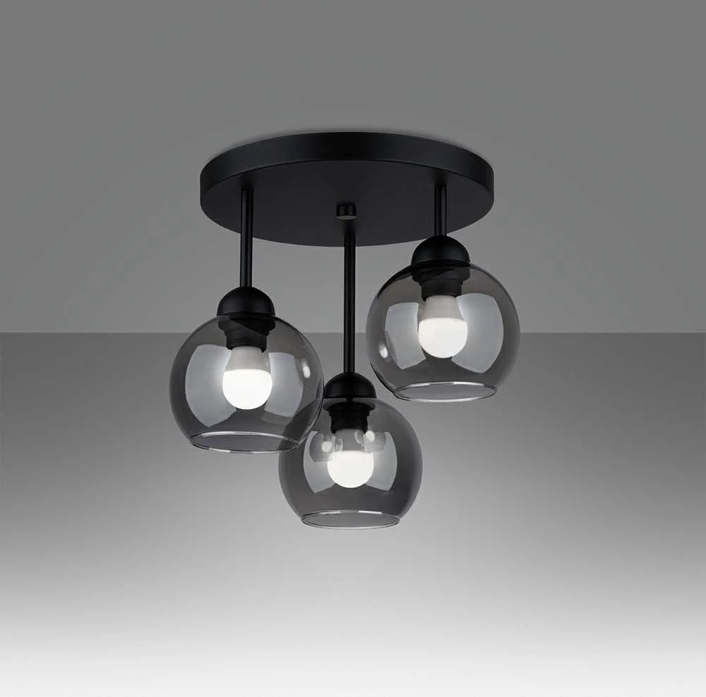 Lubinis šviestuvas Sollux Lighting Šviestuvas ALINO 3 juodas