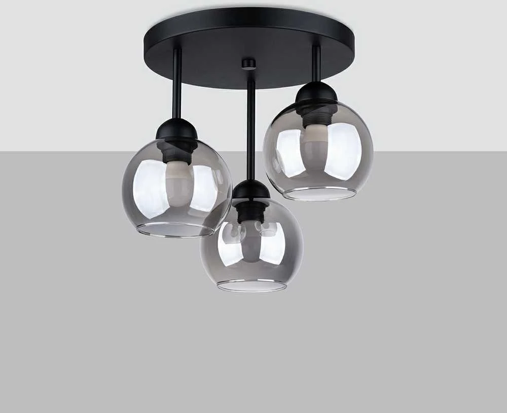 Lubinis šviestuvas Sollux Lighting Šviestuvas ALINO 3 juodas