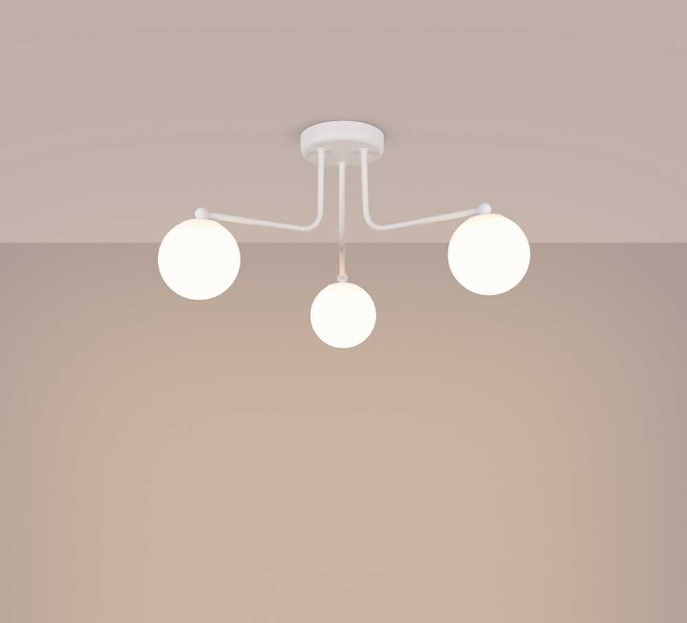 Lubinis šviestuvas Sollux Lighting Šviestuvas ASTRAL 3 baltas