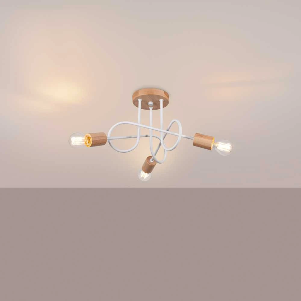 Lubinis šviestuvas Sollux Lighting Šviestuvas EMBER 3 baltas