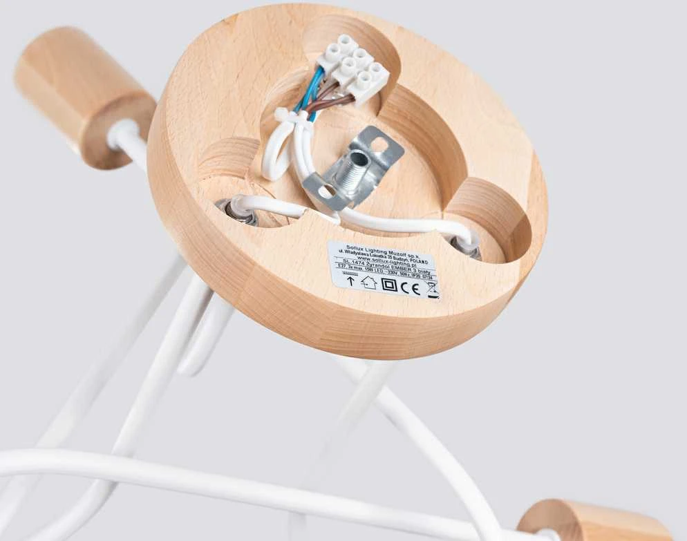 Lubinis šviestuvas Sollux Lighting Šviestuvas EMBER 3 baltas