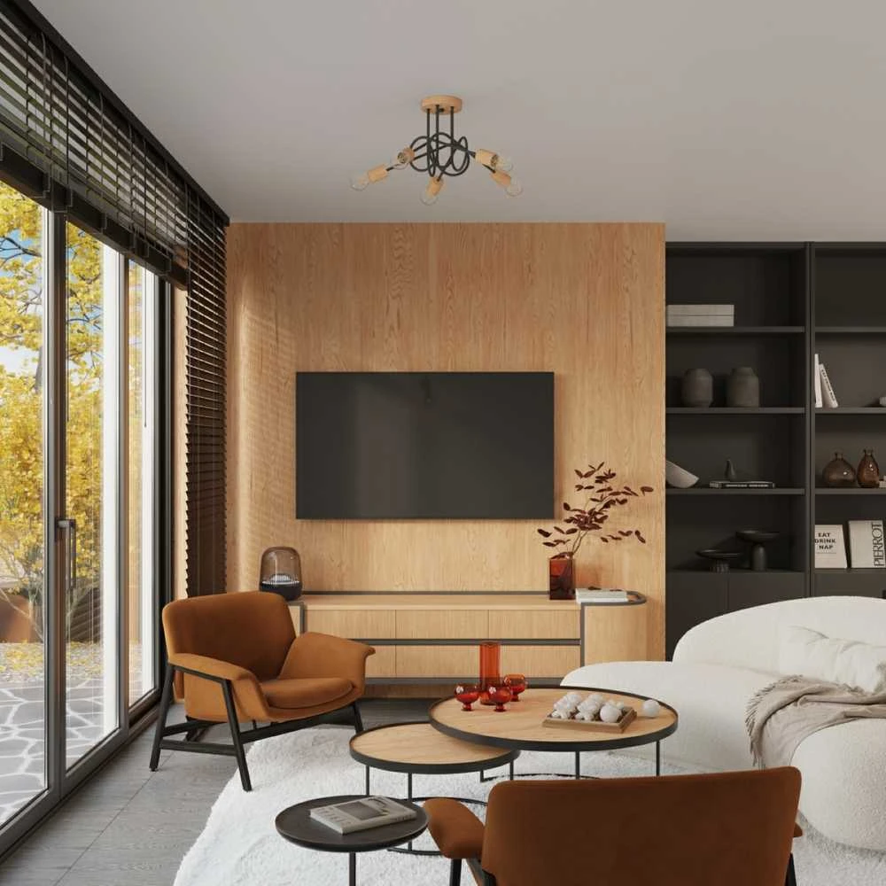Lubinis šviestuvas Sollux Lighting Šviestuvas EMBER 3 juodas