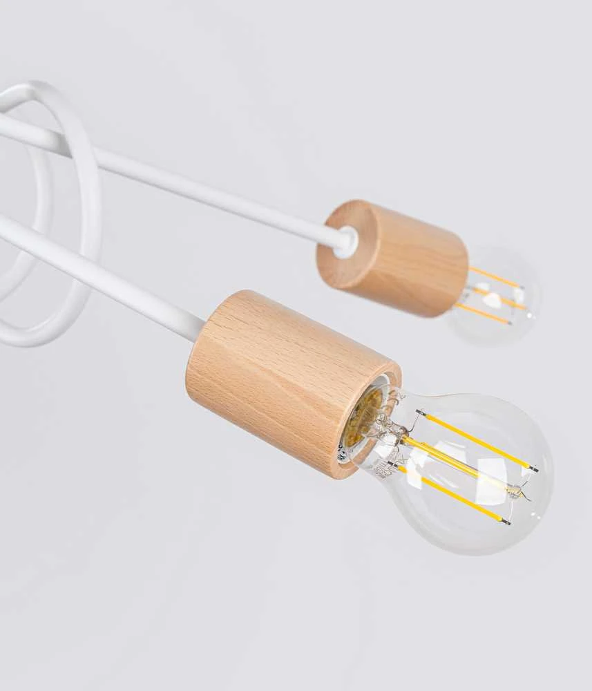 Lubinis šviestuvas Sollux Lighting Šviestuvas EMBER 5 baltas