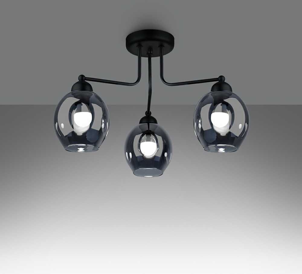Lubinis šviestuvas Sollux Lighting Šviestuvas FILLAN 3 juodas