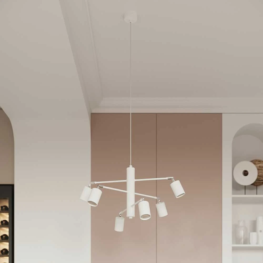 Lubinis šviestuvas Sollux Lighting Šviestuvas LEMMI 6 baltas