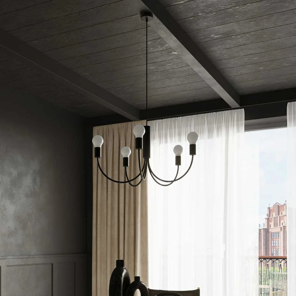 Pakabinamas šviestuvas Sollux Lighting Šviestuvas PICCOLO 3 juodas