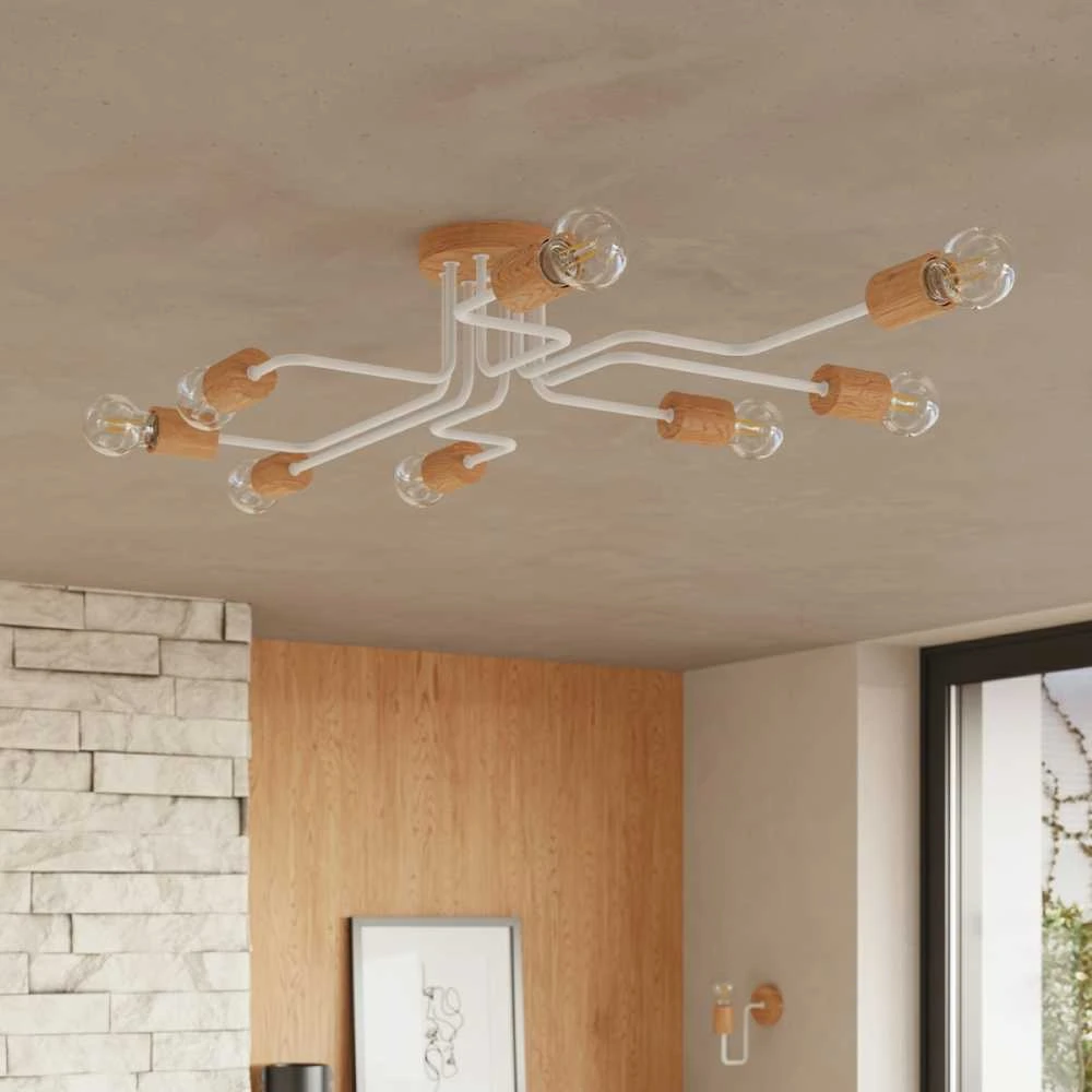 Lubinis šviestuvas Sollux Lighting Šviestuvas TIMBO 8 baltas