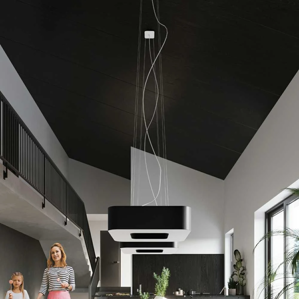 Lubinis šviestuvas Sollux Lighting Šviestuvas URANO 80 juodas