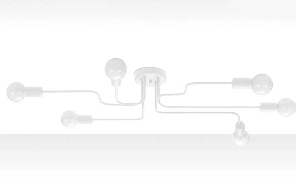 Lubinis šviestuvas Sollux Lighting Šviestuvas VECTOR 6 baltas