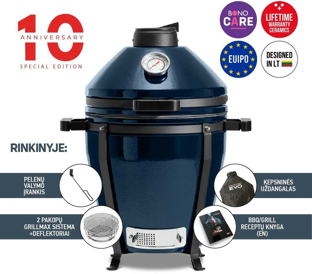 Kamado Bono kepsninė Minimo EVO 16" 41cm, Navy mėlyna