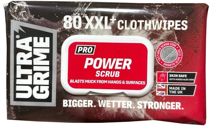 Servetėlės Ultragrime POWER SCRUB, 80vnt.