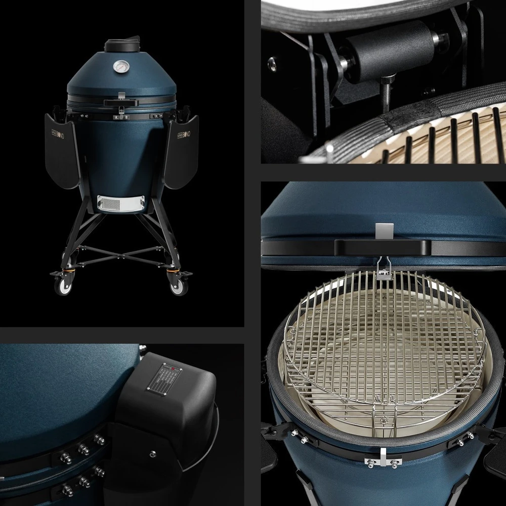 Kamado Bono kepsninė Media EVO 22" 56cm, Navy mėlyna matinė
