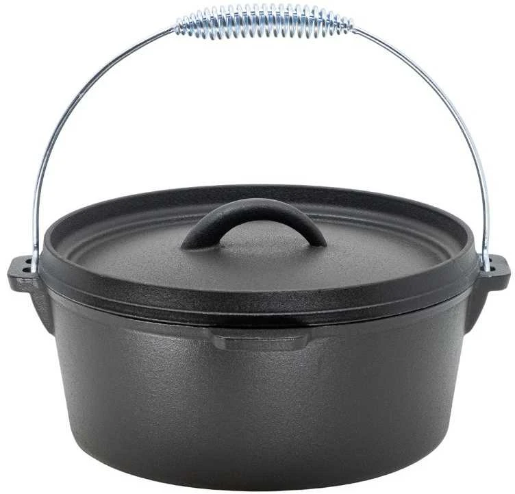 Kamado Bono Ketaus puodas su dangčiu Dutch Oven 4L