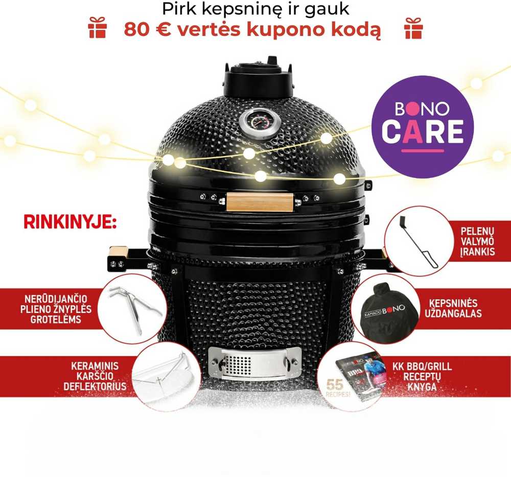 Kepsninė KAMADO BONO MINIMO 40cm su 5 priedais