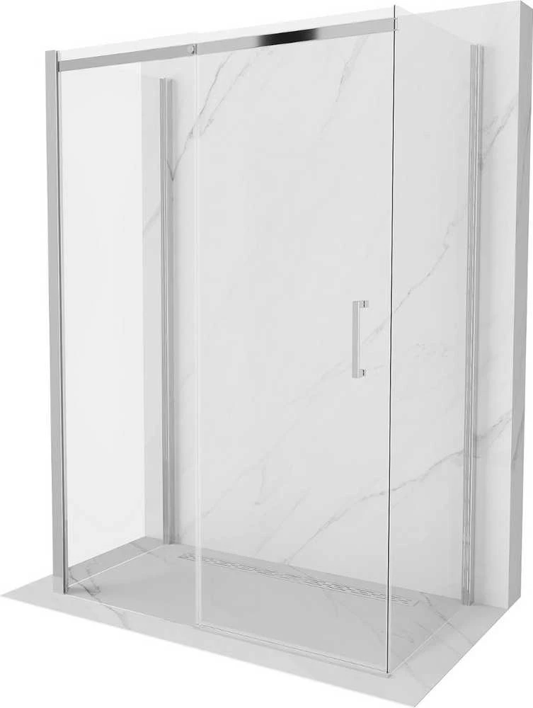 3-ijų sienelių dušo kabina Mexen Omega, Chrome, 140 x 80 cm
