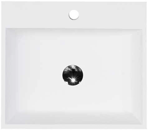Akmens masės praustuvas su koja Besco Vera/O Glam Graphite, 40 x 50 x 85 cm